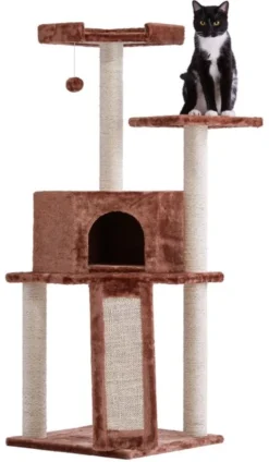 Frisco 52-in Faux Fur Cat Tree & Condo