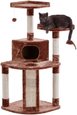 Frisco 48-in Faux Fur Cat Tree & Condo