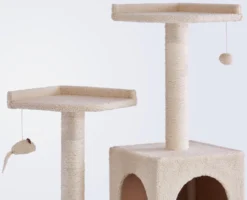 Frisco 57-in Faux Fur Cat Tree & Condo -FRISCO Sales 101805 PT2. SY630 V1477315558