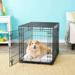 Frisco Heavy Duty Fold & Carry Double Door Collapsible Wire Dog Crate