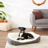 Frisco Sherpa Rectangular Bolster Dog Bed, Gray 1 Frisco Sherpa Rectangular Bolster Dog Bed, Gray -FRISCO Sales 129483 MAIN. SY630 V1566334977