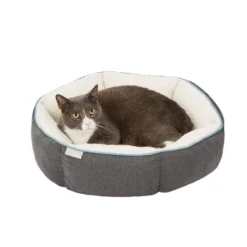 Frisco Sherpa Hexagon Bolster Cat & Dog Bed -FRISCO Sales 144813 PT5. SY630 V1578443391