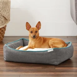 Frisco Sherpa Orthopedic Bolster Cat & Dog Bed