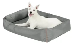 Frisco Rectangular Bolster Dog Bed w/Removable Cover, Dark Gray -FRISCO Sales 144865 PT4. SY630 V1578443251