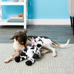 Frisco Plush with Inside Rope Squeaking Cow Dog Toy -FRISCO Sales 147063 PT1. SY630 V1539205667