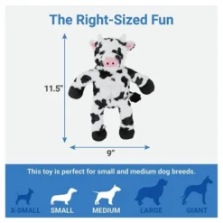 Frisco Plush with Inside Rope Squeaking Cow Dog Toy -FRISCO Sales 147063 PT3. SY630 V1542751616