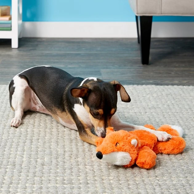 Frisco Plush with Inside Rope Squeaking Fox Dog Toy 4 Frisco Plush with Inside Rope Squeaking Fox Dog Toy - Image 2