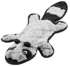 Frisco Flat Plush Squeaking Raccoon Dog Toy