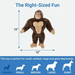 Frisco Muscle Plush Squeaking Gorilla Dog Toy -FRISCO Sales 147084 PT2. SY630 V1539205960