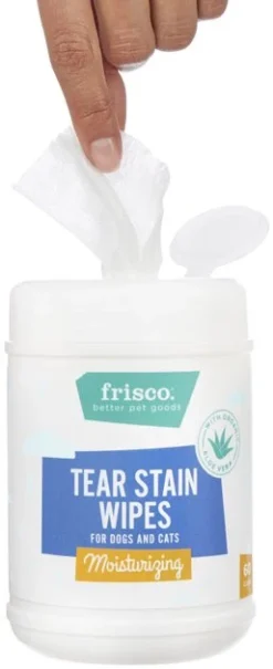 Frisco Moisturizing Tear Stain Wipes with Aloe for Dogs & Cats -FRISCO Sales 152585 PT3. SY630 V1551302811