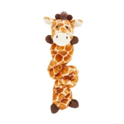 Frisco Bungee Plush Squeaking Giraffe Dog Toy