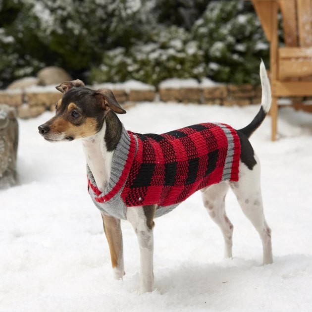 Frisco Buffalo Plaid Dog & Cat Sweater 8 Frisco Buffalo Plaid Dog & Cat Sweater - Image 6