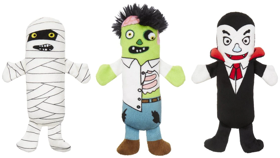 Frisco Halloween Living Dead Monsters Plush Squeaky Dog Toy, 3 count 3 Frisco Halloween Living Dead Monsters Plush Squeaky Dog Toy, 3 count