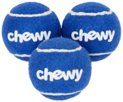 Frisco Fetch Squeaky Chewy Tennis Ball Dog Toy, 3 count