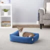Frisco Velvet Rectangular Bolster Cat & Dog Bed -FRISCO Sales 165322 Main. SY630 V1568211242