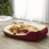 Frisco Buffalo Check Cuddler Pet Bed & Gift Set