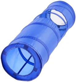 Frisco Peek-a-Boo Cat Chute Cat Toy, Blue Tunnel
