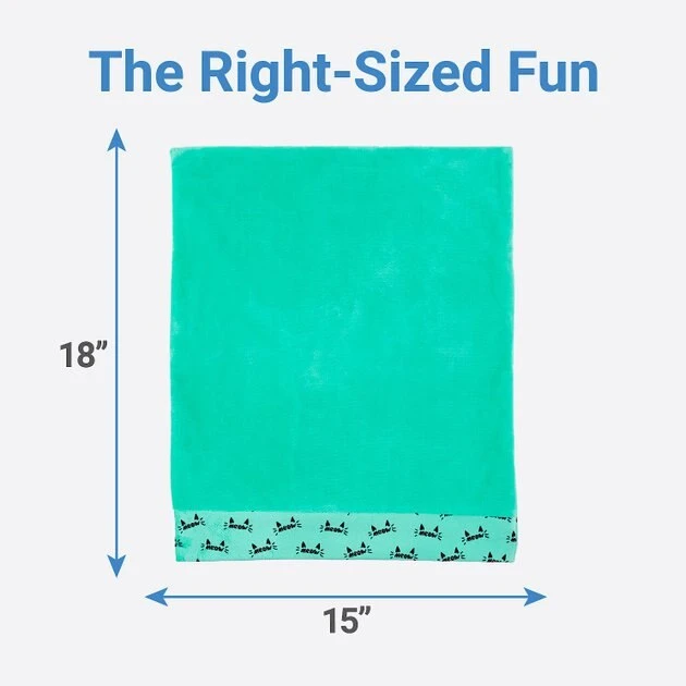 Frisco Kitty Play Sack Cat Toy, Teal 4 Frisco Kitty Play Sack Cat Toy, Teal - Image 2