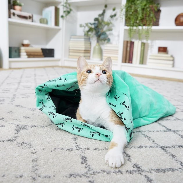 Frisco Kitty Play Sack Cat Toy, Teal 7 Frisco Kitty Play Sack Cat Toy, Teal - Image 5