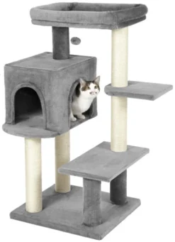 Frisco 48-in Heavy Duty Faux Fur Cat Tree & Condo -FRISCO Sales 169399 PT2. SY630 V1569622082