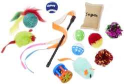 Frisco Plush, Teaser & Ball Variety Pack Cat Toy with Catnip, 12 count