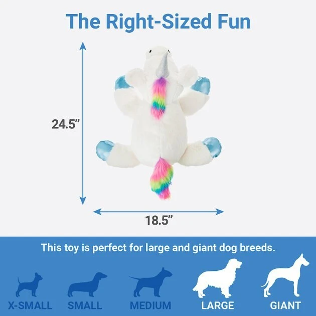 Frisco Plush Squeaking Jumbo Unicorn Dog Toy 4 Frisco Plush Squeaking Jumbo Unicorn Dog Toy - Image 2