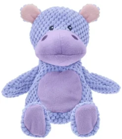Frisco Textured Plush Squeaking Hippo Dog Toy