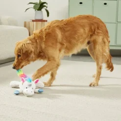 Frisco Corduroy Plush Squeaking Unicorn Dog Toy -FRISCO Sales 174701 PT2. SY630 V1573492392