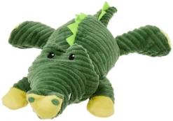 Frisco Corduroy Plush Squeaking Alligator Dog Toy