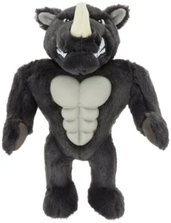 Frisco Muscle Plush Squeaking Rhino Dog Toy