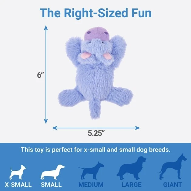 Frisco Plush Squeaking Hippo Dog Toy 4 Frisco Plush Squeaking Hippo Dog Toy - Image 2