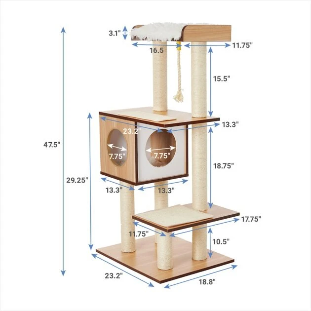 Frisco 47.5-in Modern Cat Tree & Condo 4 Frisco 47.5-in Modern Cat Tree & Condo - Image 2