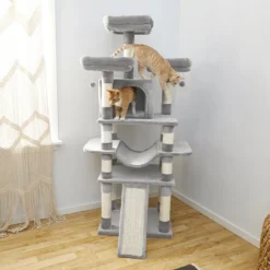 Frisco 68-in Faux Fur Cat Tree & Condo
