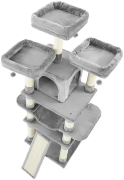 Frisco 68-in Faux Fur Cat Tree & Condo -FRISCO Sales 180383 PT4. SY630 V1584453192