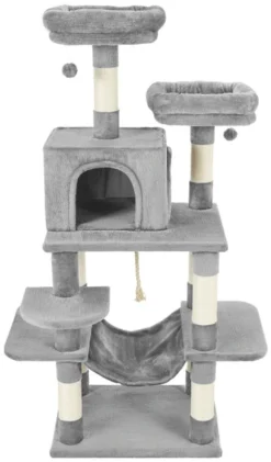 Frisco 59-in Faux Fur Cat Tree & Condo -FRISCO Sales 180392 PT4. SY630 V1584453088