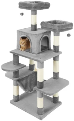 Frisco 59-in Faux Fur Cat Tree & Condo -FRISCO Sales 180392 PT5. SY630 V1584453430