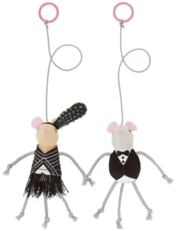 Frisco Dapper & Flapper Bouncy Mouse Cat Toy, 2 pack