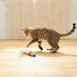 Frisco Mythical Mates Rainbow Unicorn Crinkle Kicker Cat Toy with Catnip -FRISCO Sales 204537 PT2. SY630 V1583271490