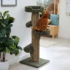 Frisco 49-in Tree-Shaped Real Carpet Wooden Cat Tree -FRISCO Sales 208944 MAIN. SY630 V1647632802