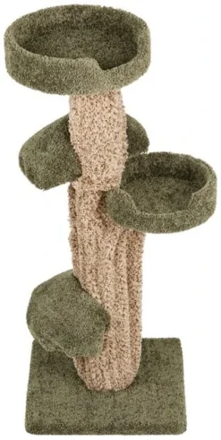Frisco 49-in Tree-Shaped Real Carpet Wooden Cat Tree -FRISCO Sales 208944 PT3. SY630 V1647632803