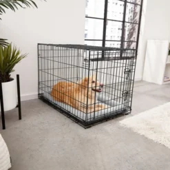 Frisco Fold & Carry Single Door Collapsible Wire Dog Crate & Mat Kit -FRISCO Sales 212620 PT7. SY630 V1580155692