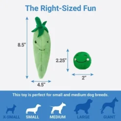 Frisco Plush Squeaking 2-in-1 Tearable Peapod & Peas Dog Toy -FRISCO Sales 213791 PT1. SY630 V1597156268