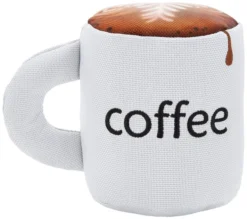 Frisco Ballistic Nylon Plush Squeaking Coffee Mug Dog Toy