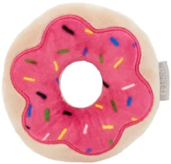 Frisco Strawberry Frosted Donut Dense Foam Squeaky Dog Toy
