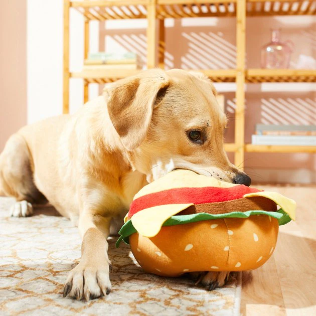 Frisco Burger Plush Squeaky Dog Toy 6 Frisco Burger Plush Squeaky Dog Toy - Image 4