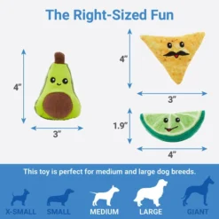 Frisco Hide & Seek Plush Guacamole Dog Toy -FRISCO Sales 213830 PT2. SY630 V1601507157