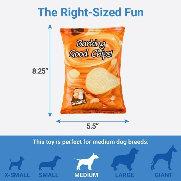 Frisco Bag of Chips Plush Squeaky Dog Toy 4 Frisco Bag of Chips Plush Squeaky Dog Toy - Image 2