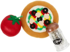 Frisco Plush Pizza Party Cat Toy with Catnip Shake Cat Toy, 3 pack