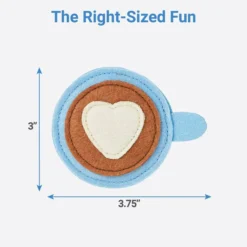 Frisco Heart-Shaped Coffee Cat Toy with Catnip -FRISCO Sales 213900 PT1. SY630 V1597156852