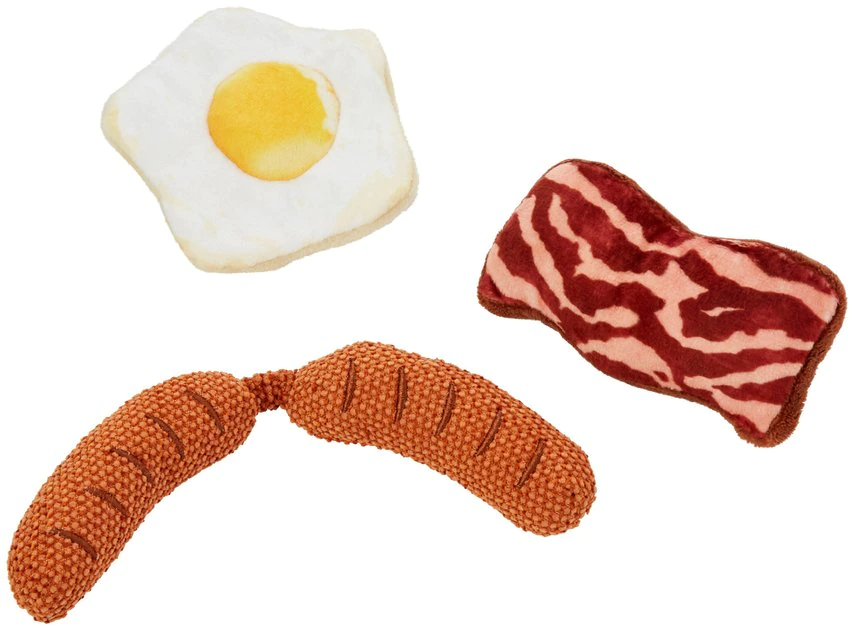 Frisco Plush Bacon, Egg, & Sausage Cat Toy with Catnip 3 Frisco Plush Bacon, Egg, & Sausage Cat Toy with Catnip